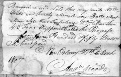 30 Mar 1807 barge bill of sale (Civil suit record no. 533B, The Louisiana Purchase: A Heritage Explored, LOUISiana Digital Library, Baton Rouge, La.)